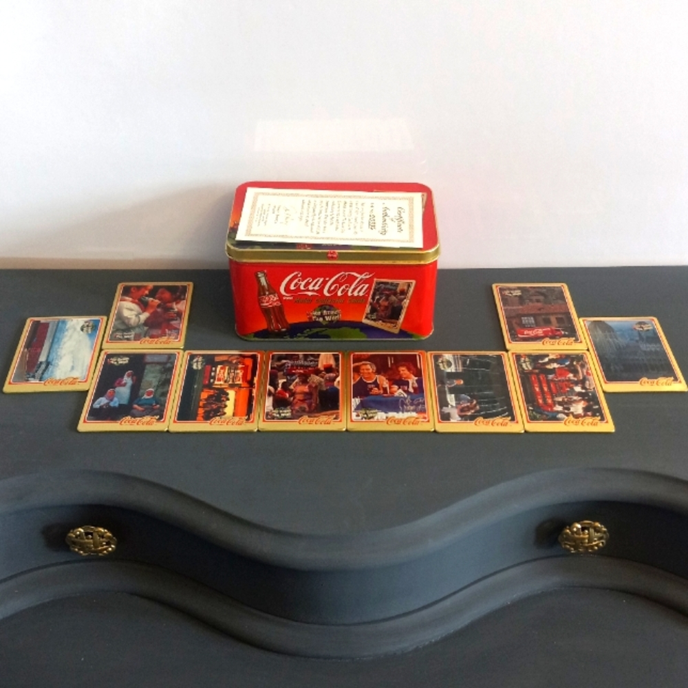 Coka cola coke around the world tin card collection